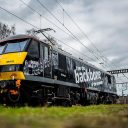 I am the backbone of the economy - special livery for a class 90 electric locomotive in service with DB Cargo UK