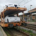 Freight train of Mercitalia Rail, a subsidiary of Ferrovie dello Stato