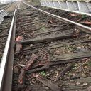 Rail Bridge and sleeper damage near Barking in London