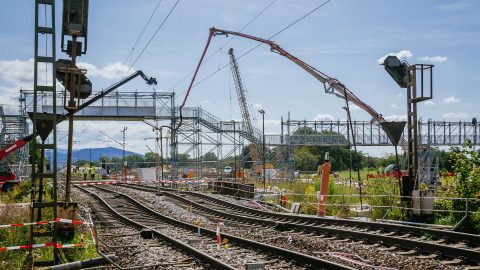 Construction work at Rastatt. Photo: Thomas Niedermüller / DEUTSCHE BAHN