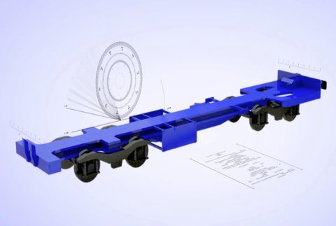 Technical interpretative drawing of Ecofret2 wagon