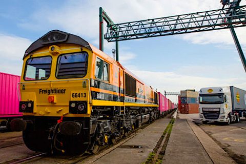 Freightliner train and Pentalver truck