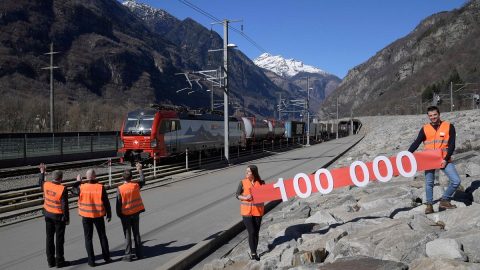 Gotthard Base Tunnel milestone, source: SBB