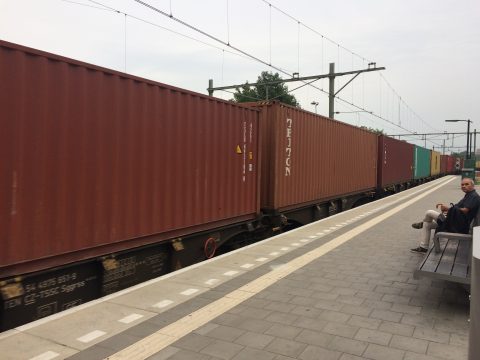 Freight train at Tilburg, the Netherlands