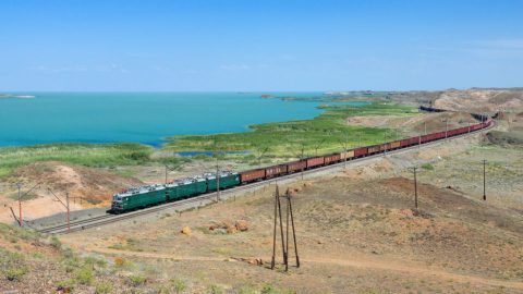 Freight train in Kazakhstan. Photo: Wikimedia Commons