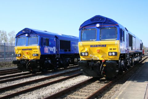 Class 66 locomotives named Maritime Intermodal One and Two