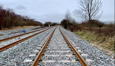 tracks disappearing into the distance