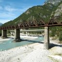 Railroad bridge old Pontebbana across river Fella Chiusaforte. Source: Johann Jaritz/Wikimedia Commons