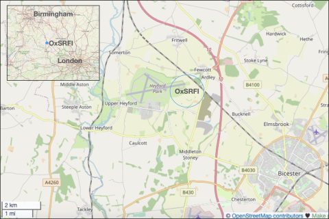 Map showing location of the Oxford SRFI proposals