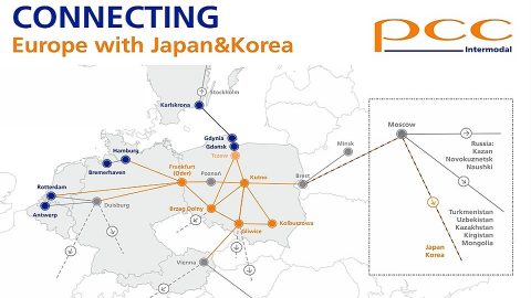 PCC Intermodal connections in Europe, source: PCC Intermodal