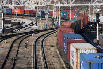 Containers on Russian railway network