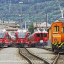Freight trains on north-south corridor Europe
