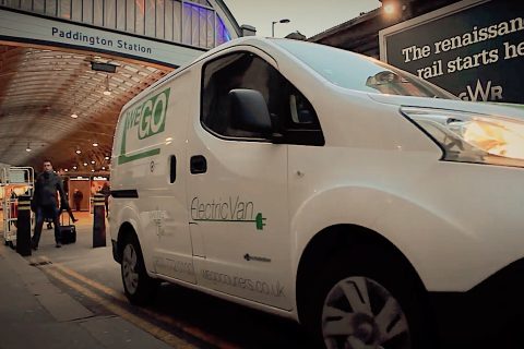 ICRF transfer electric van at Paddington