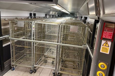 BRUTE cage loaded onboard a Varamis service